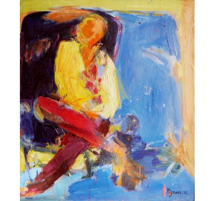 Edouard PIGNON, femme en jaune