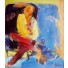 Edouard PIGNON, femme en jaune, Peinture