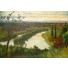 Gaston BALANDE, huile sur toile, rivière, Huile sur toile